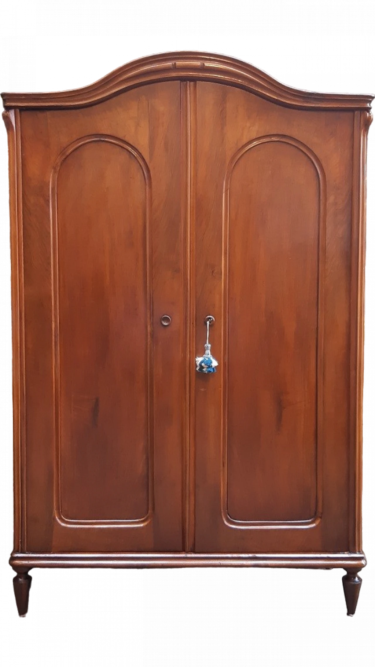 Austrian Biedermeier walnut paneled wardrobe, 19th century 2