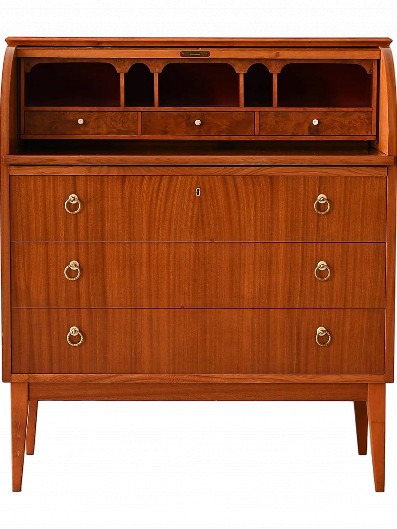 Secretaire in teak, anni '60 11