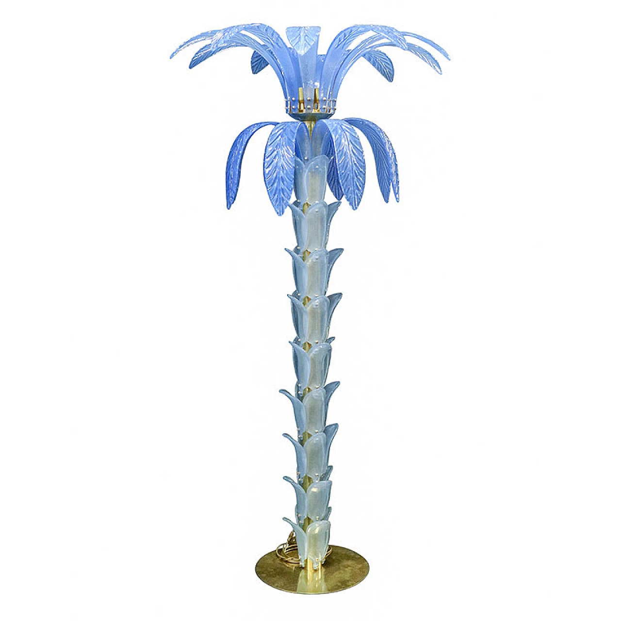 Palm-shaped Murano glass floor lamp, 1980s 1