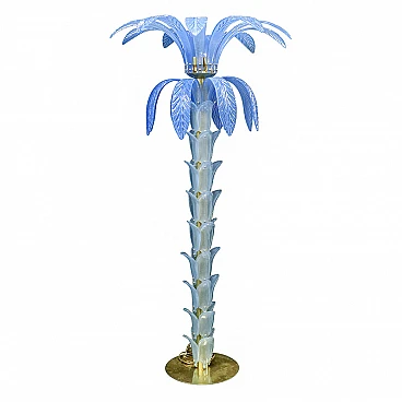 Palm-shaped Murano glass floor lamp, 1980s