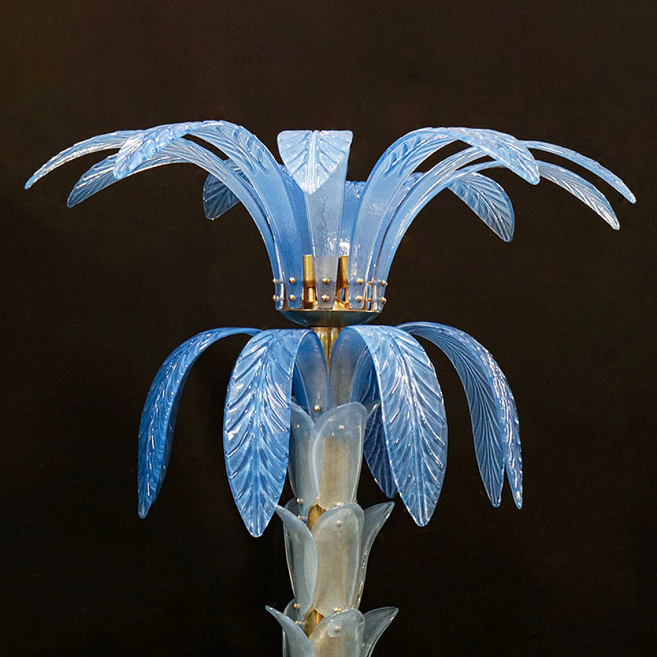 Palm-shaped Murano glass floor lamp, 1980s 5