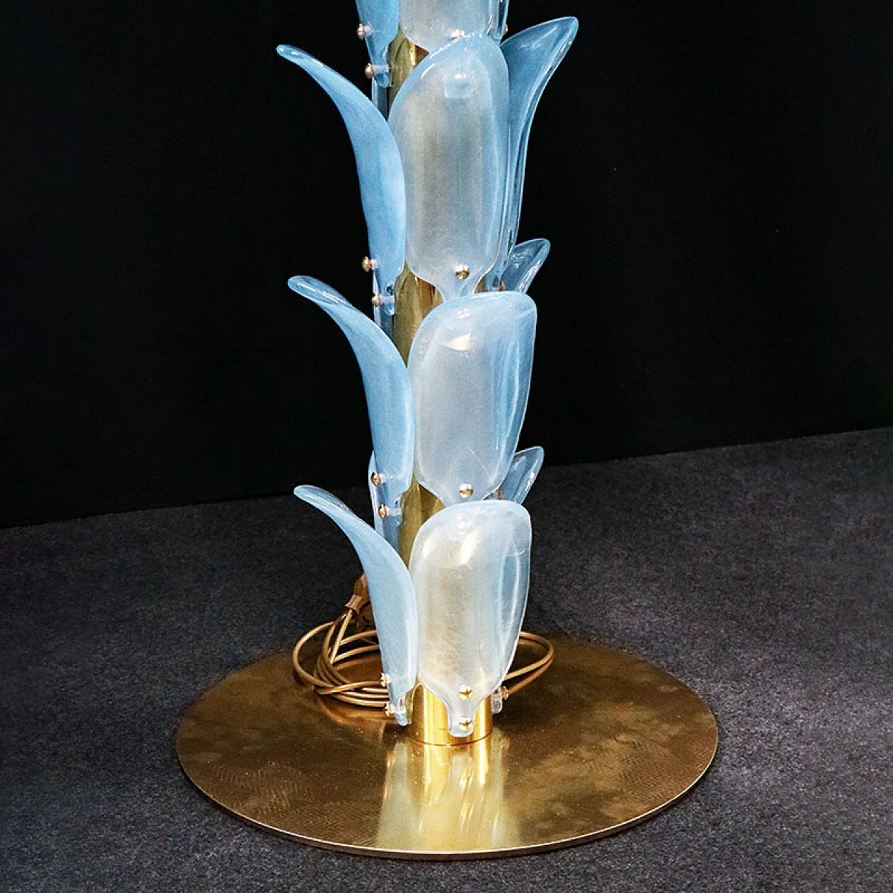 Palm-shaped Murano glass floor lamp, 1980s 7