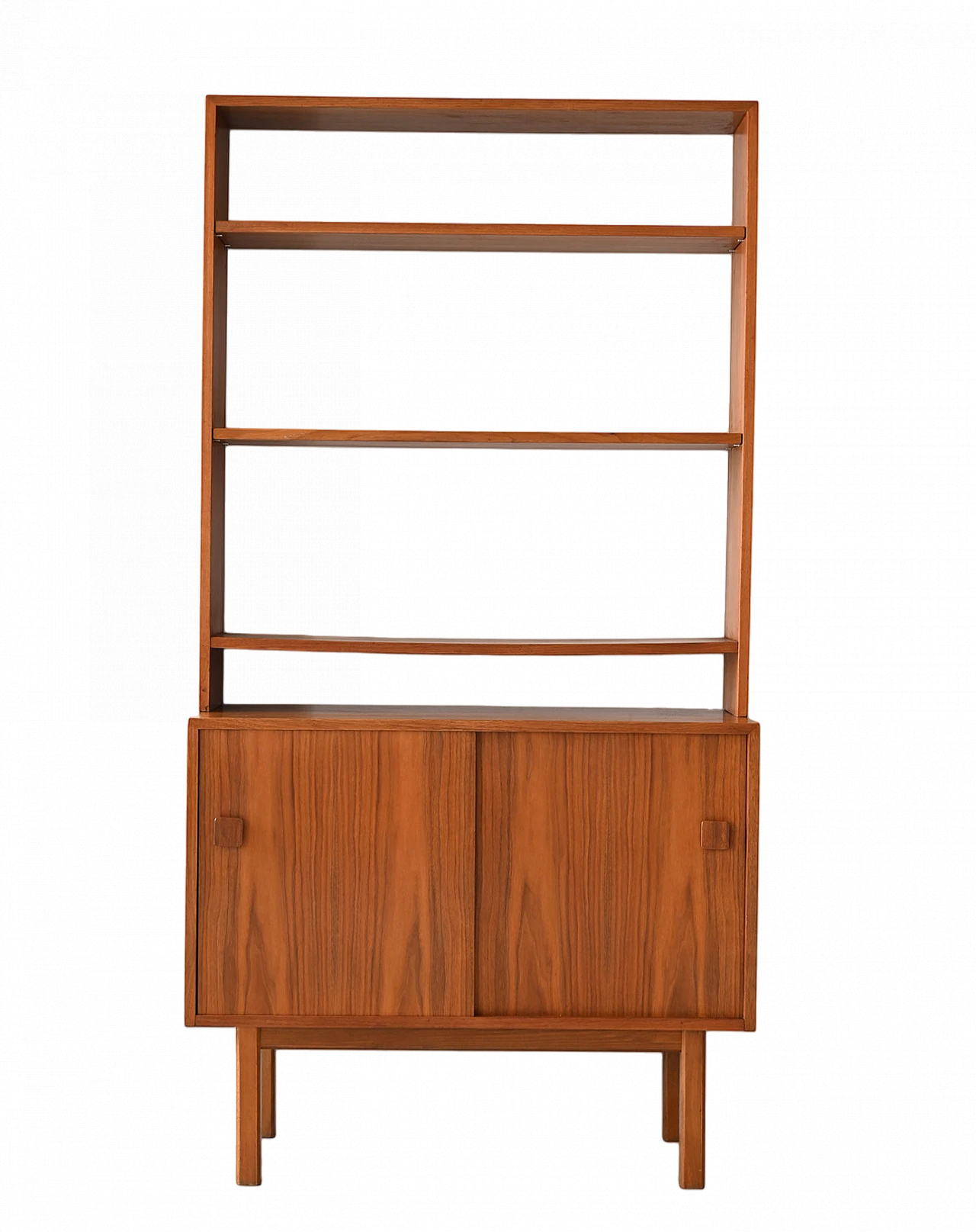 Scandinavian teak bookcase with doors, 1960s 11