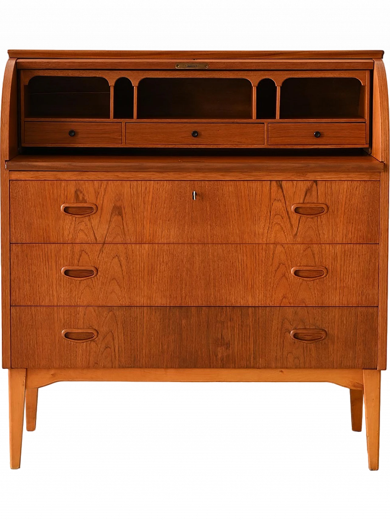 Scandinavian teak secretaire, 1960s 13