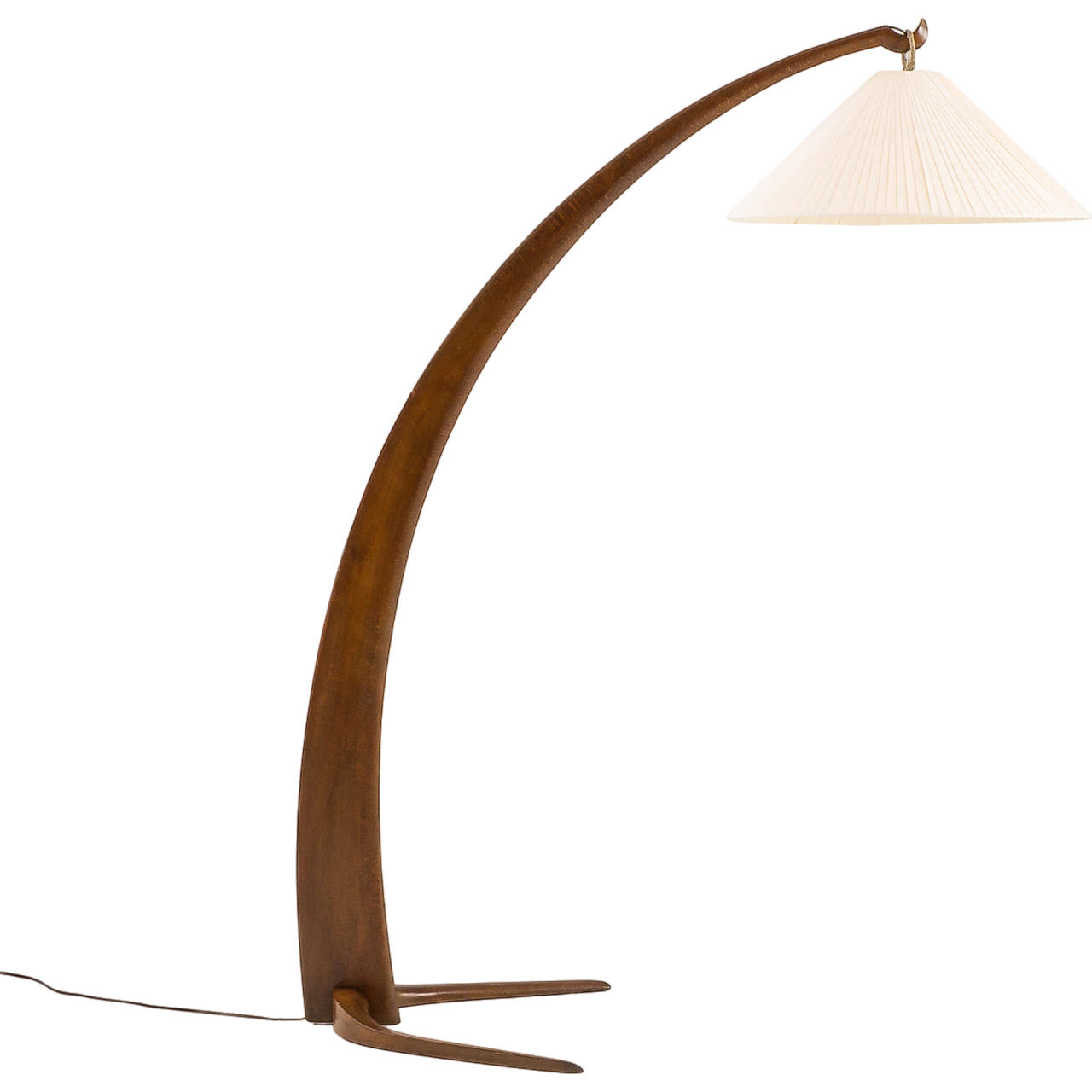 Bent oak arc floor lamp, 1960s 2