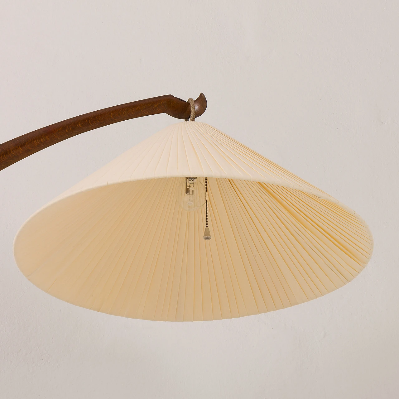 Bent oak arc floor lamp, 1960s 6