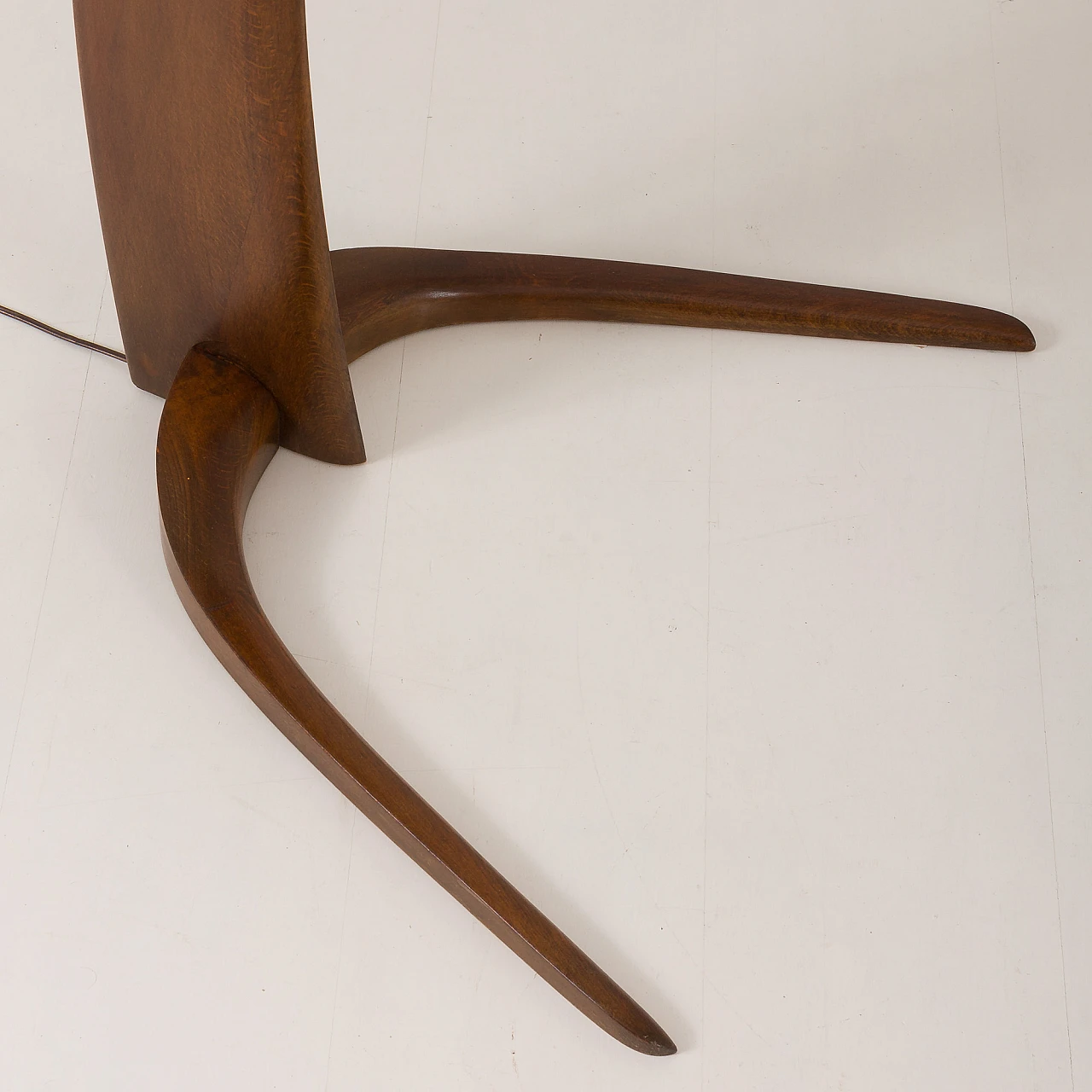 Bent oak arc floor lamp, 1960s 10