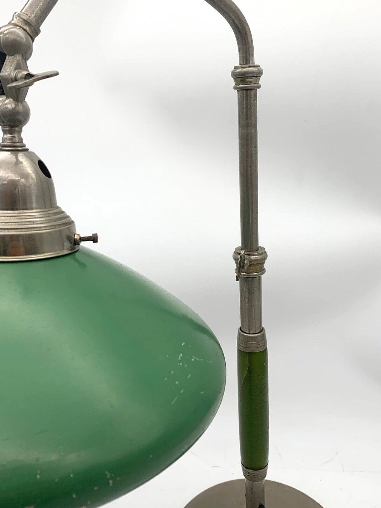 Metal and sheet metal ministerial table lamp, 1940s 3