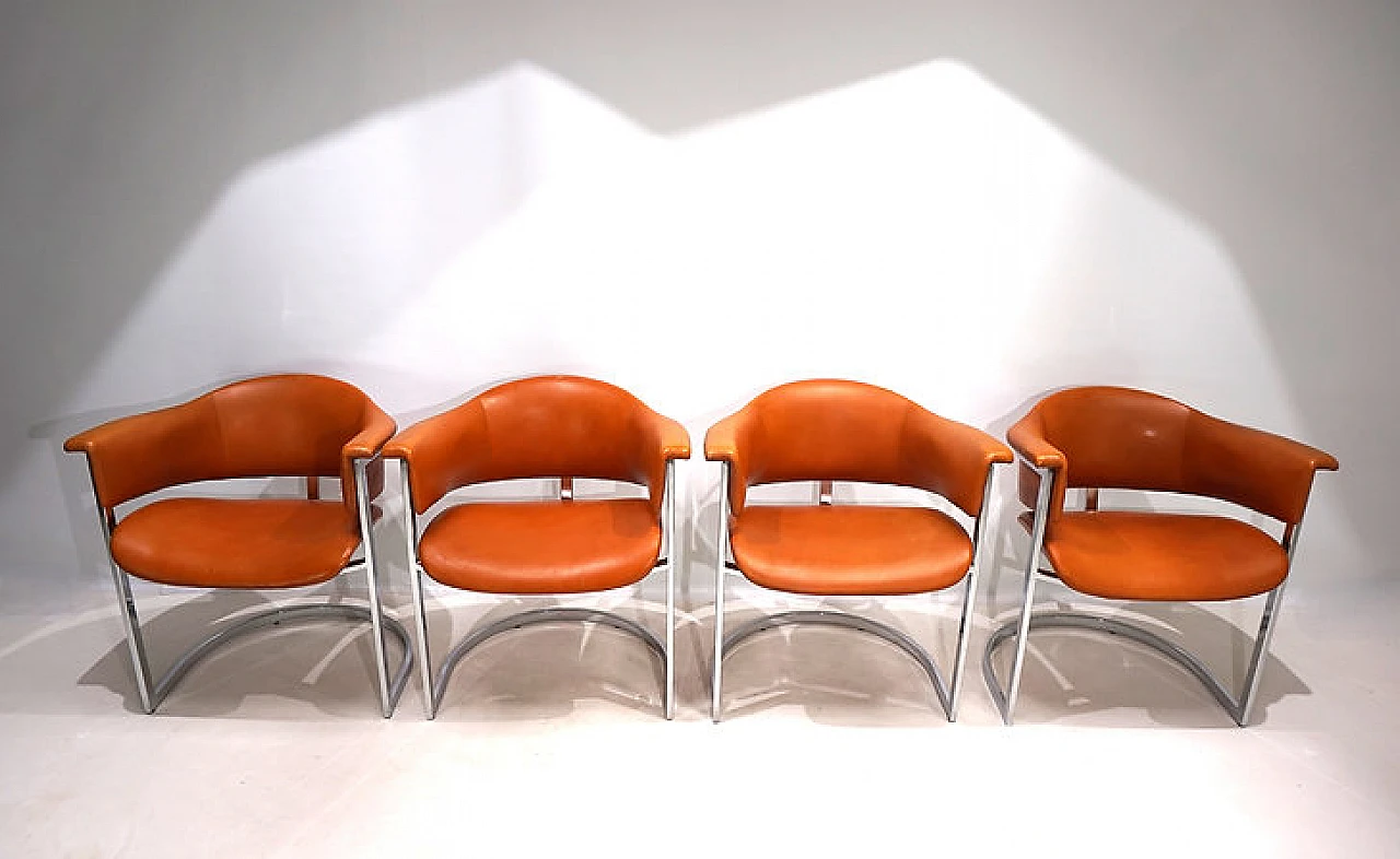 4 Chairs by Vittorio Introini for Mario Sabot, 1970s 1