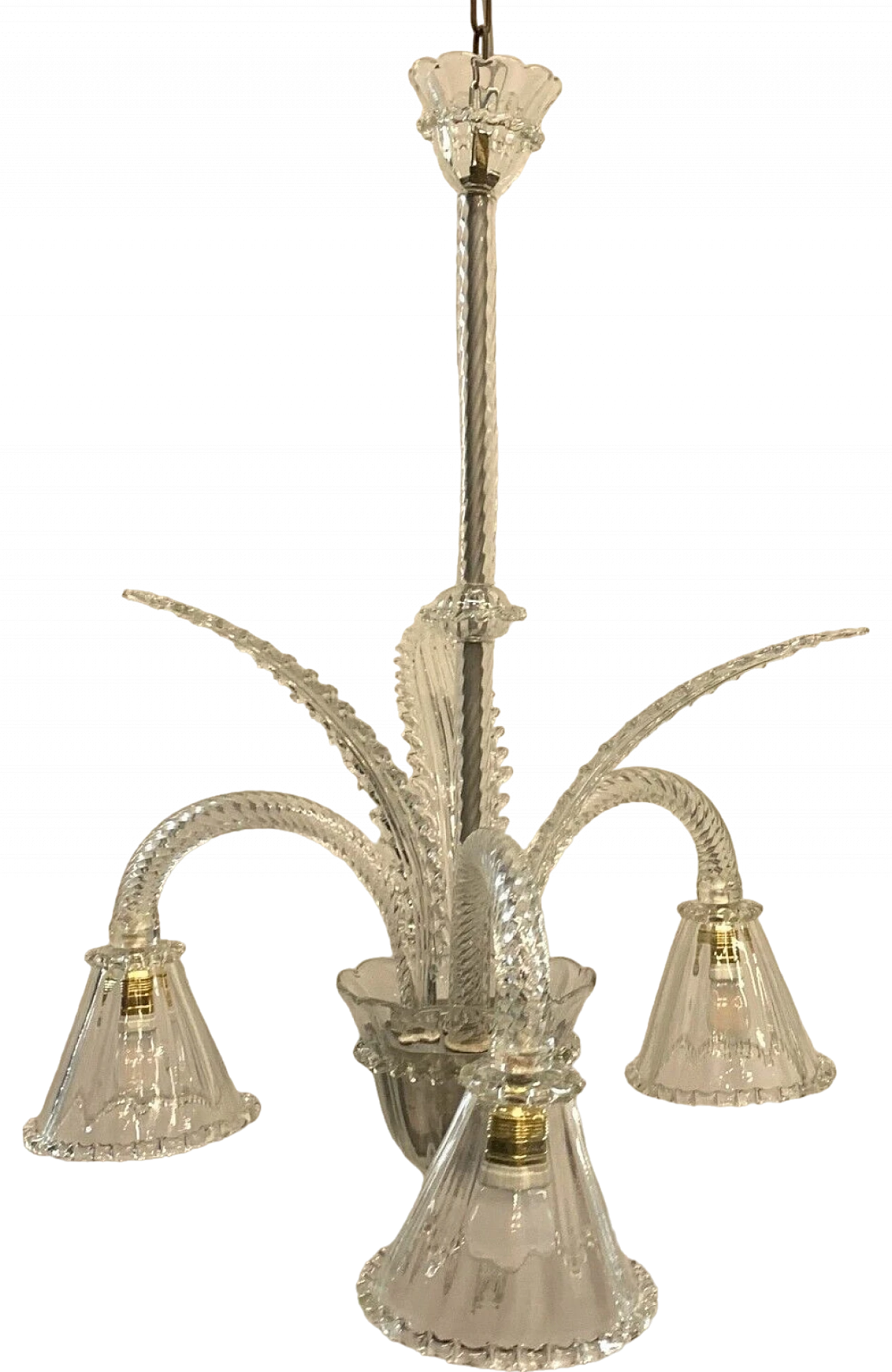 Murano glass chandelier attributed to Seguso, 1950s 2