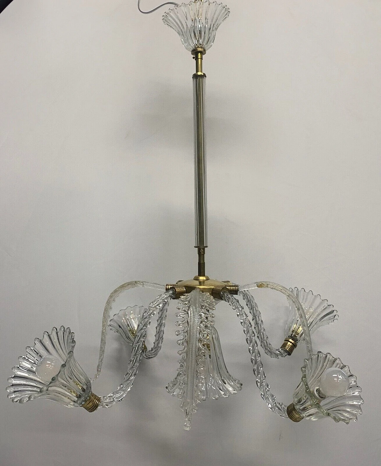 Murano glass chandelier attributed to Seguso, 1960s 1