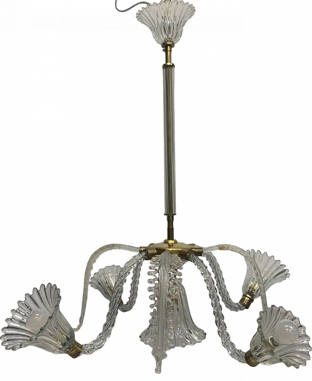 Murano glass chandelier attributed to Seguso, 1960s 2