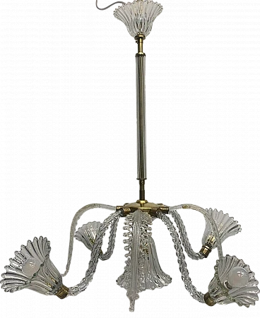 Murano glass chandelier attributed to Seguso, 1960s