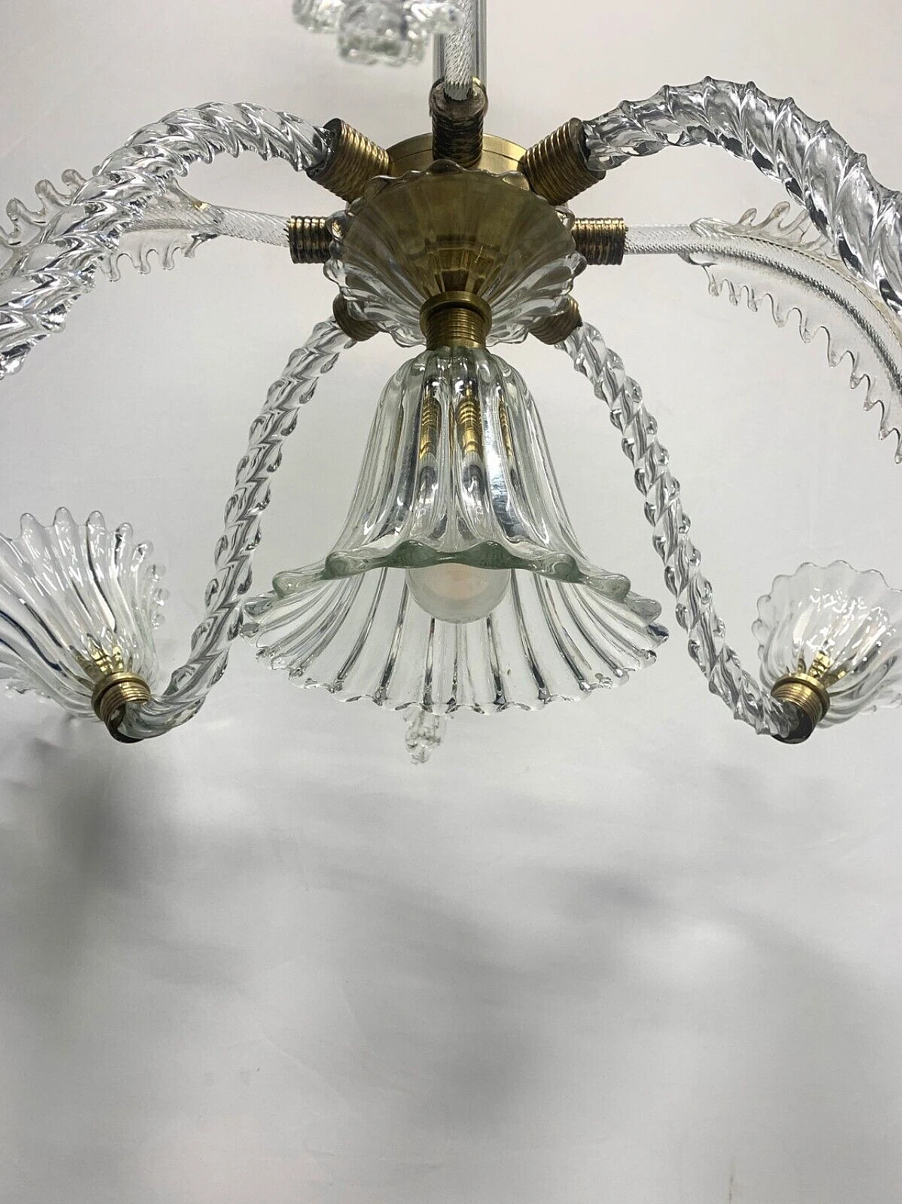 Murano glass chandelier attributed to Seguso, 1960s 5