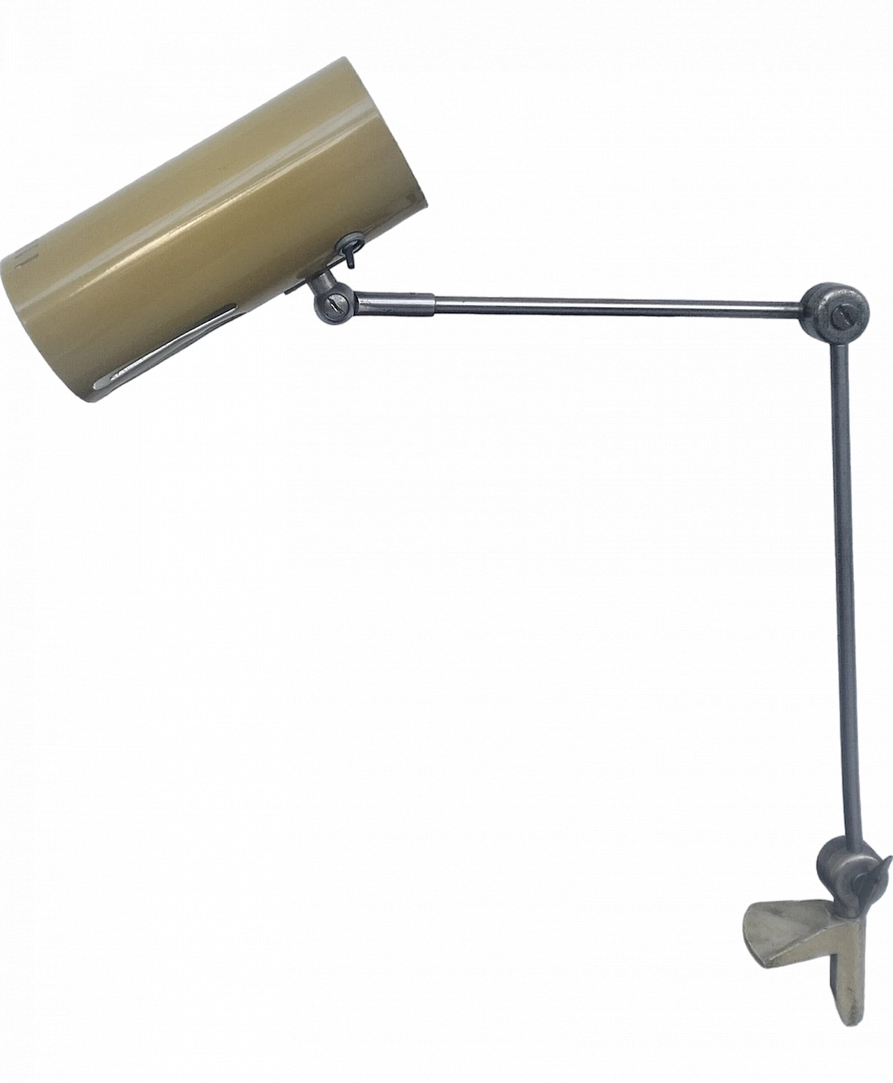 Clamp table lamp in beige laquered metal by Stilnovo, 1950s 17