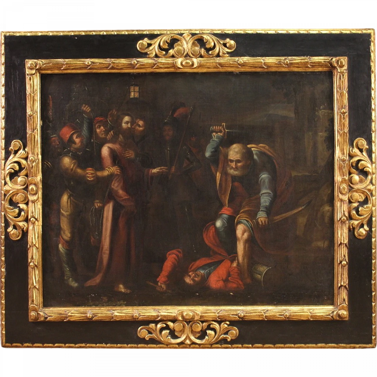 Capture of Christ, oil painting on canvas, second half of 17th century 16