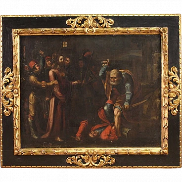 Capture of Christ, oil painting on canvas, second half of 17th century