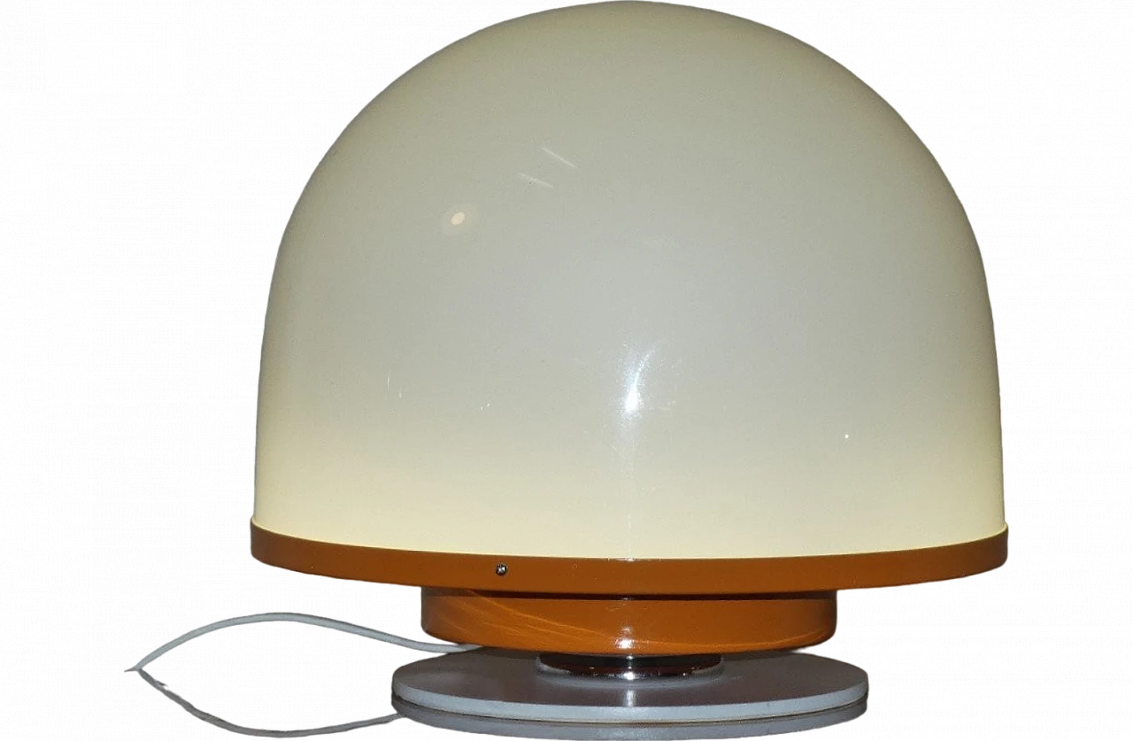 Lampada da tavolo Button in vetro acrilico e metallo, anni '60 19