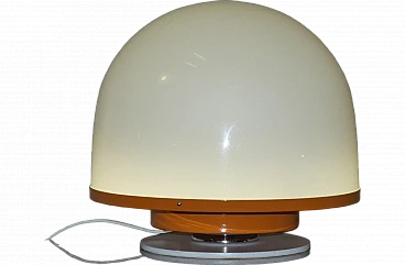 Button table lamp in acrylic glass and metal, 1960s