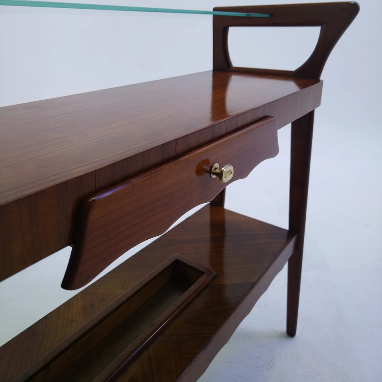 Cherry wood console table, 1950s 7