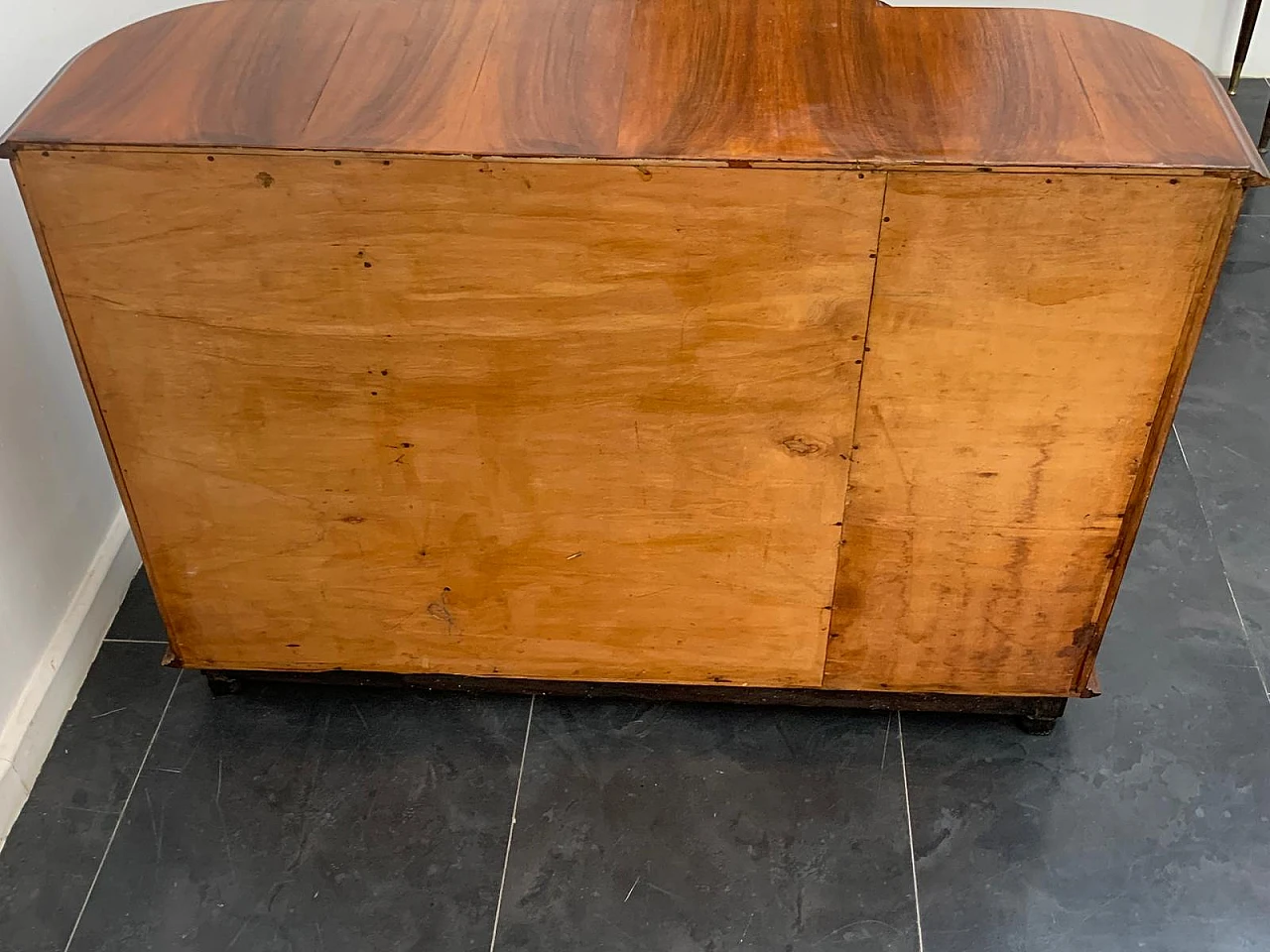 Art Déco bar cabinet in walnut feather & chinoiserie lacquer, 1920s 12