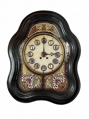 Elizabethan style wooden wall clock, early 20th century