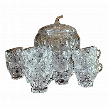 Bohemia crystal punch service, early 20th century