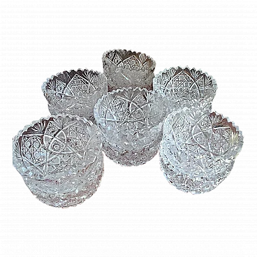 Bohemia crystal fruit salad service, early 20th century