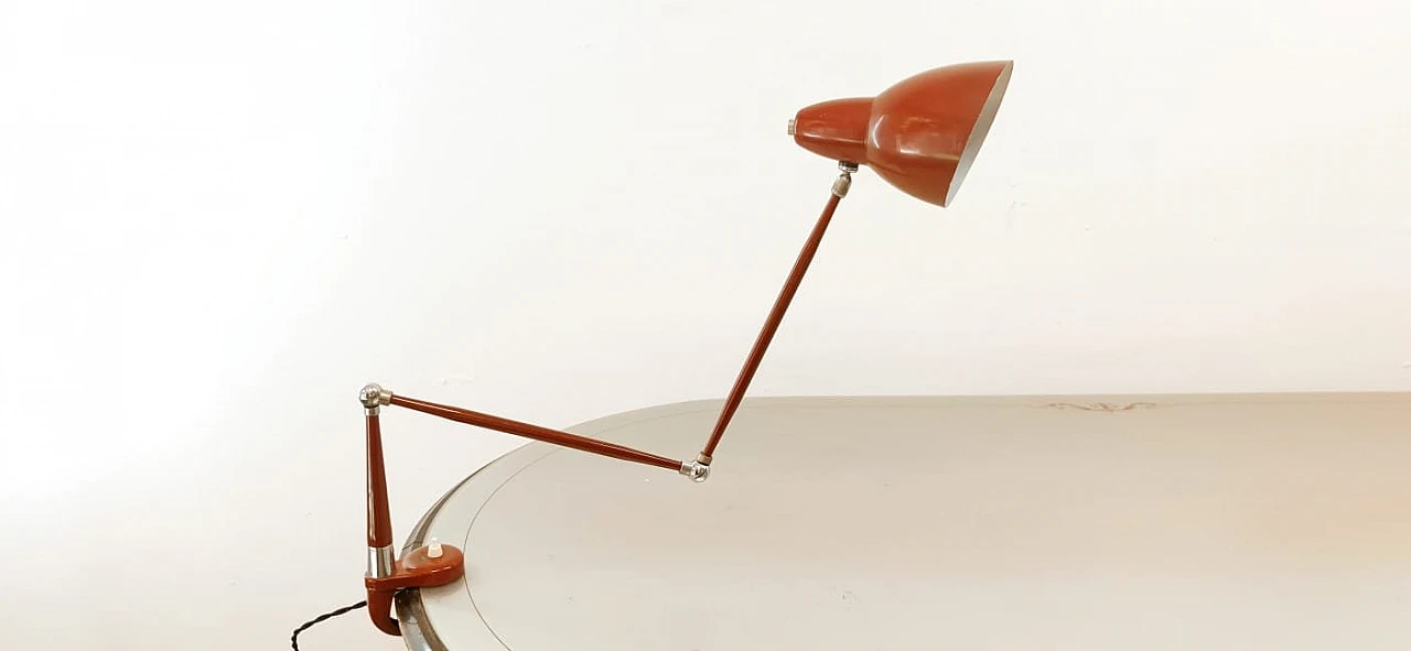 Table lamp with clamp and base ignition, 1950s 1