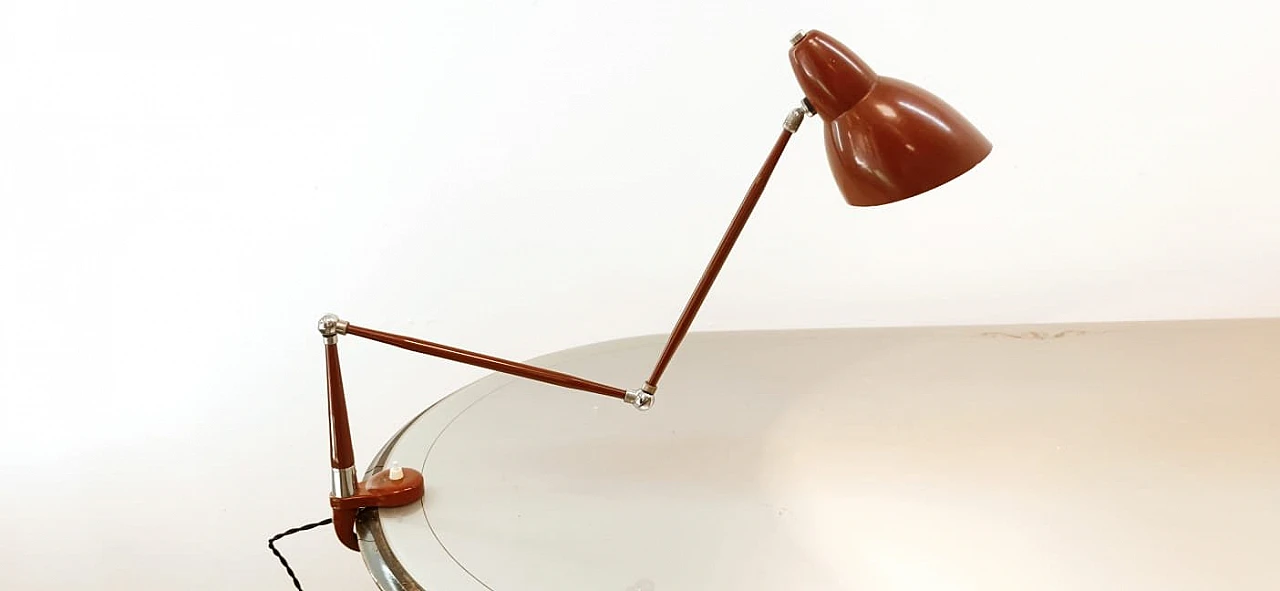 Table lamp with clamp and base ignition, 1950s 10