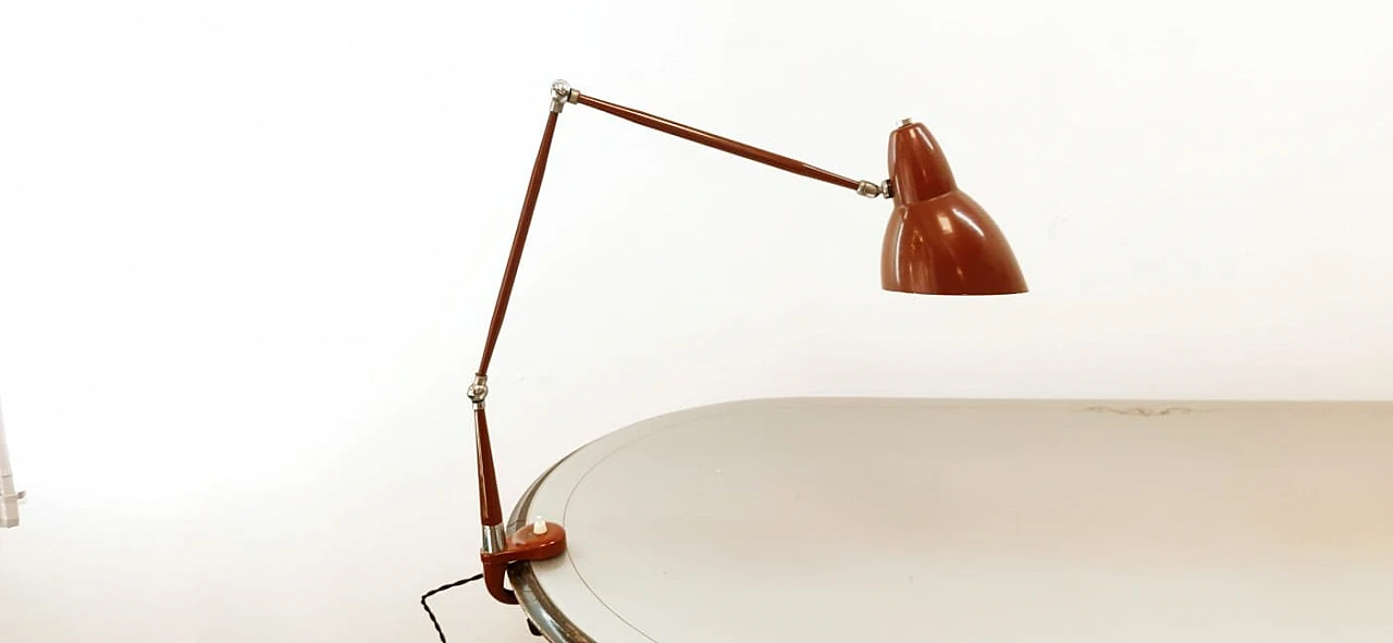 Table lamp with clamp and base ignition, 1950s 12