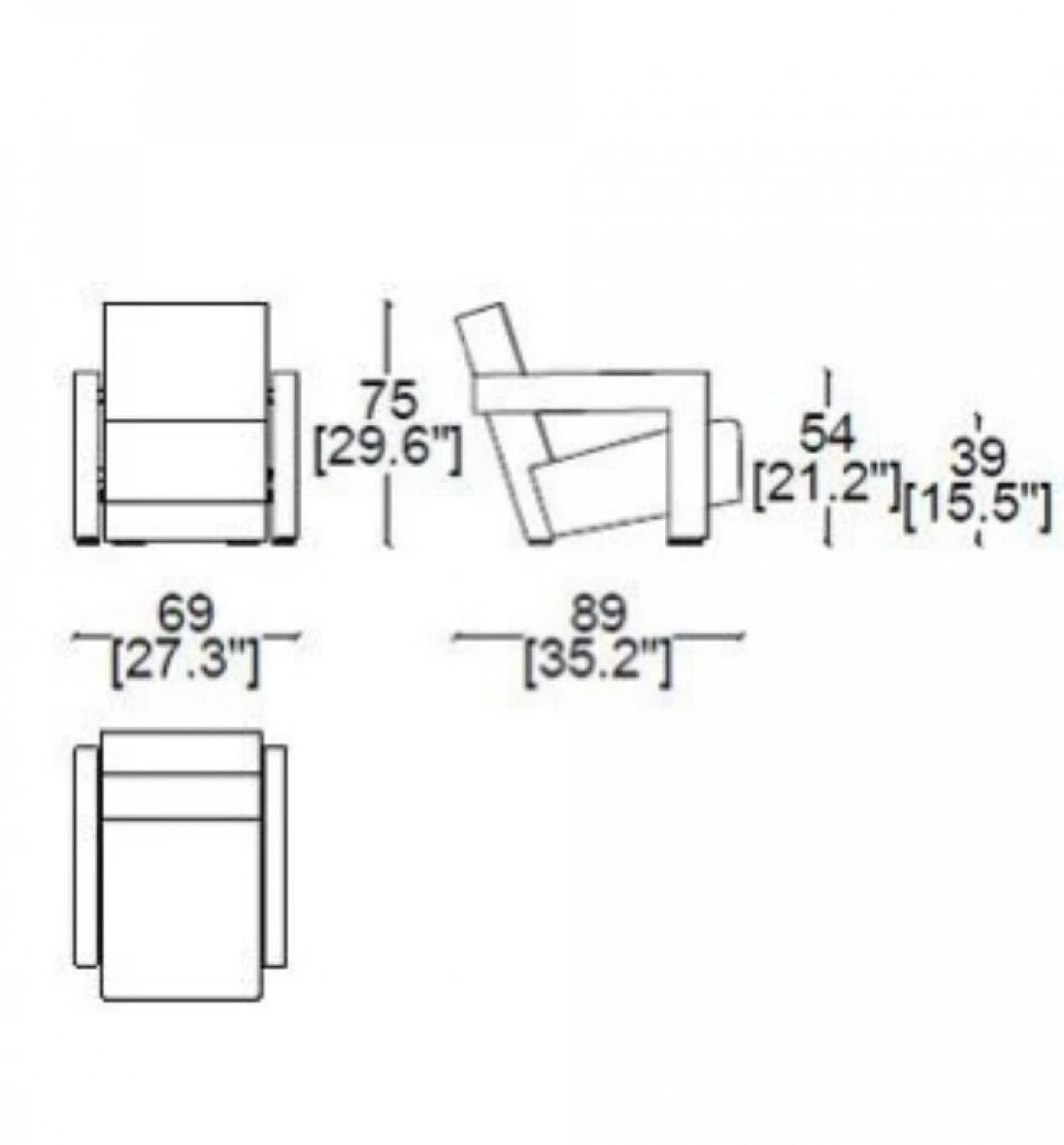 Armchair 637 Utrecht XL by Gerrit Rietveld for Cassina 3