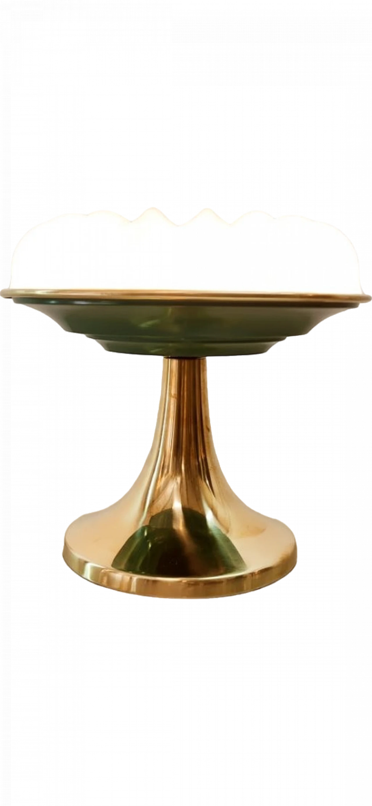 Table lamp made of aluminium, brass and plastic, 1950s 12