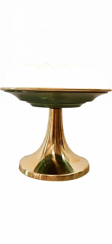 Table lamp made of aluminium, brass and plastic, 1950s