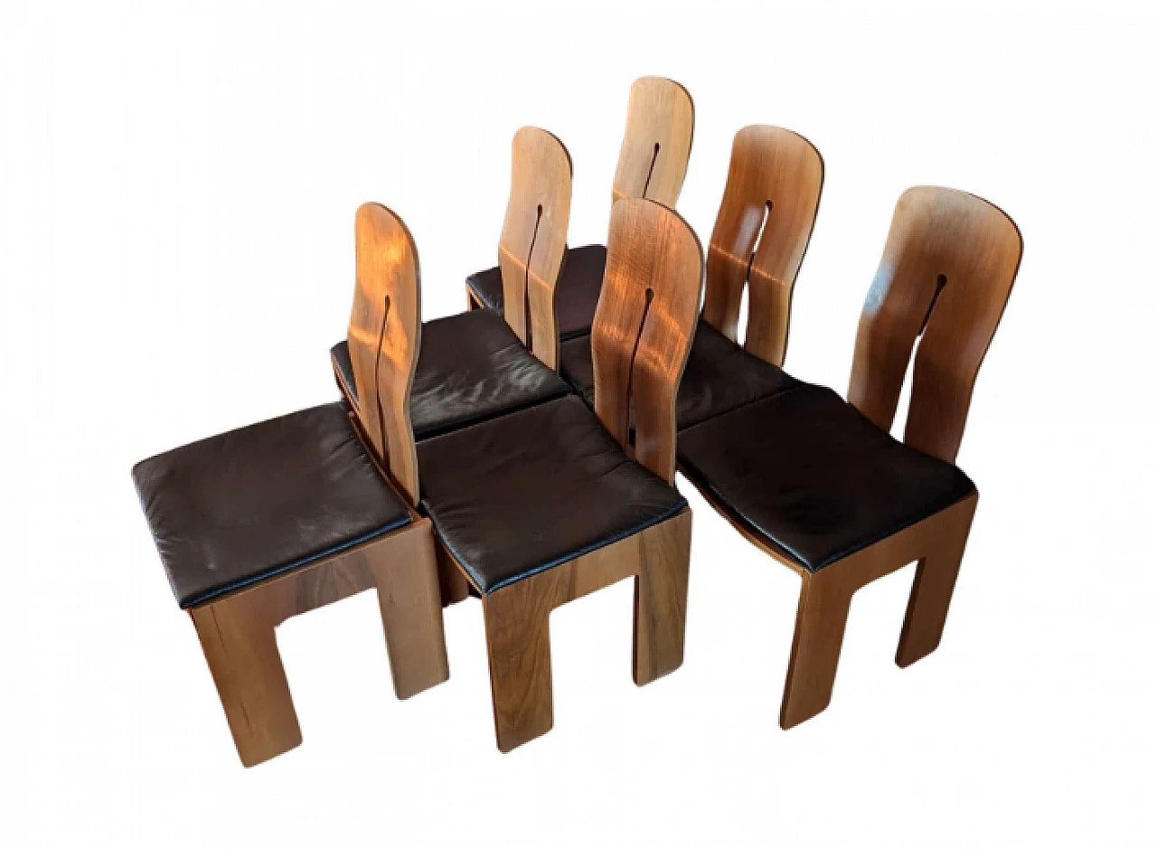 6 Chairs 1937-765 by Carlo Scarpa for Bernini, 1970s 1