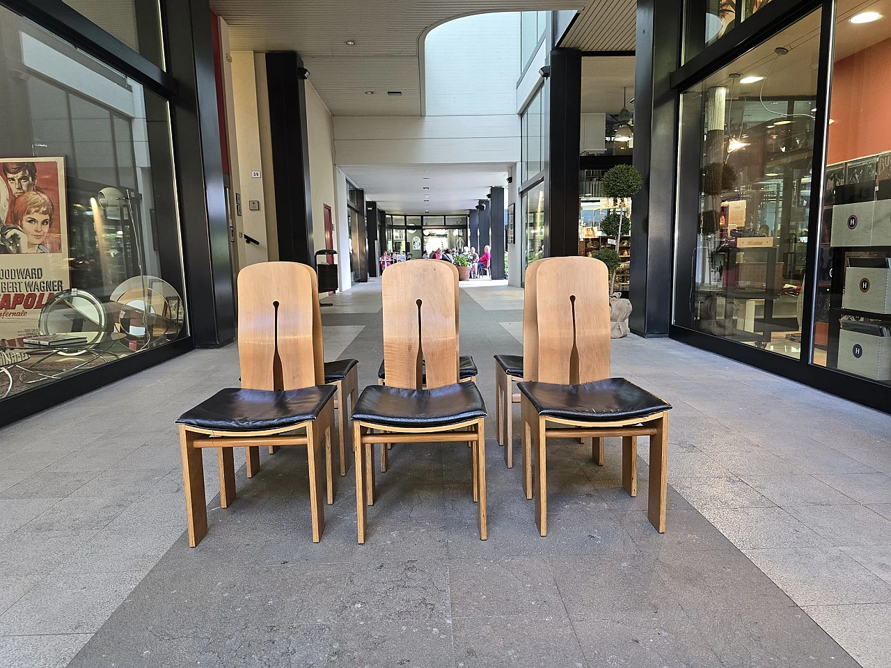 6 Chairs 1937-765 by Carlo Scarpa for Bernini, 1970s 3