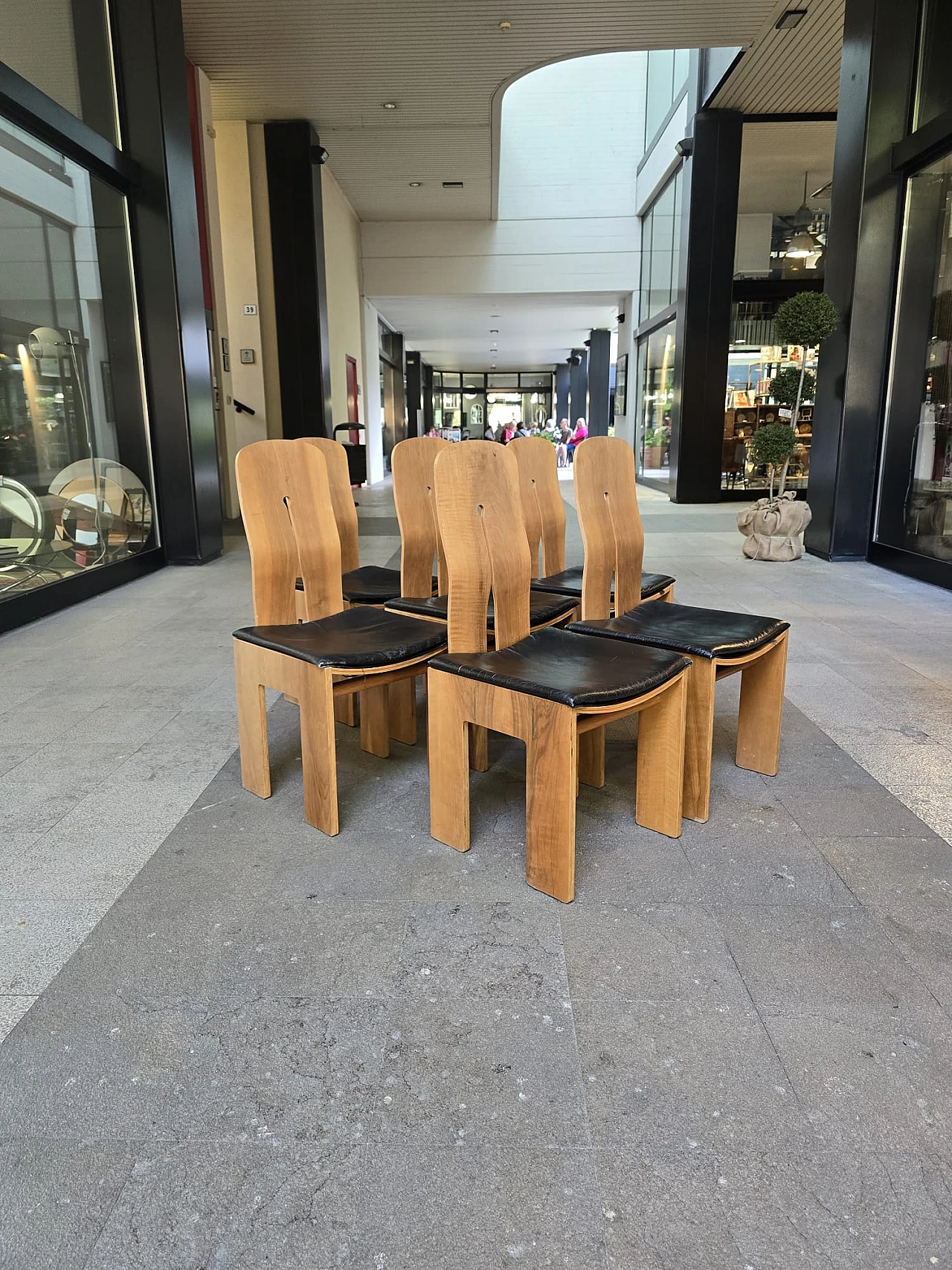 6 Chairs 1937-765 by Carlo Scarpa for Bernini, 1970s 5