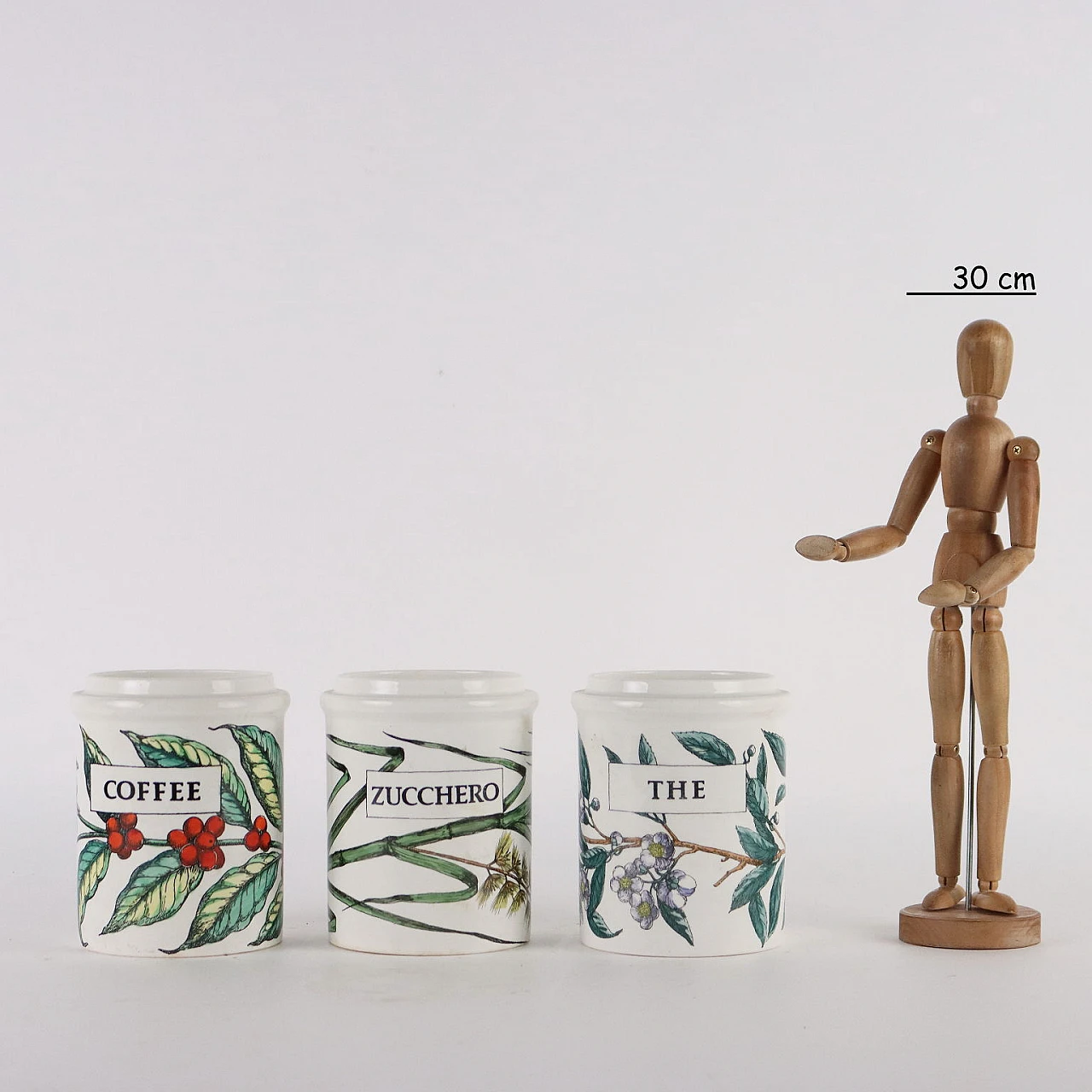 3 Barattoli in ceramica di Pietro Fornasetti, anni '60 2