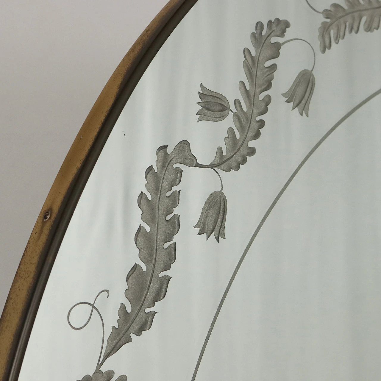 Vanity table in brass and briar veneer with mirror, 1930s 5