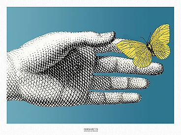 Poster Mano Farfalla di Piero Fornasetti