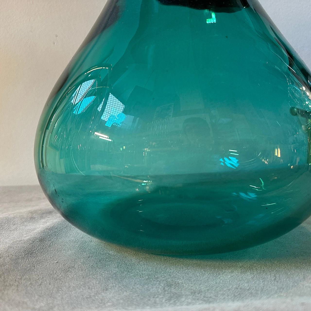 Incalmo vase in blue Murano glass by Alfredo Barbini, 1960s 11