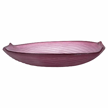 Purple Scavo Murano glass Bowl by Cenedese, 1970s