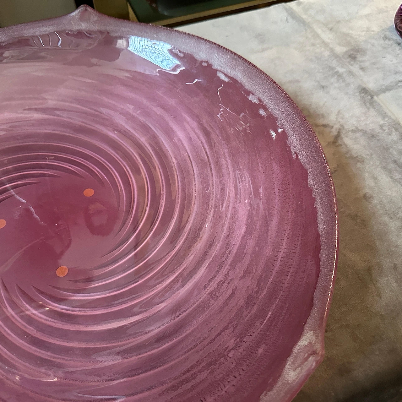 Purple Scavo Murano glass Bowl by Cenedese, 1970s 8