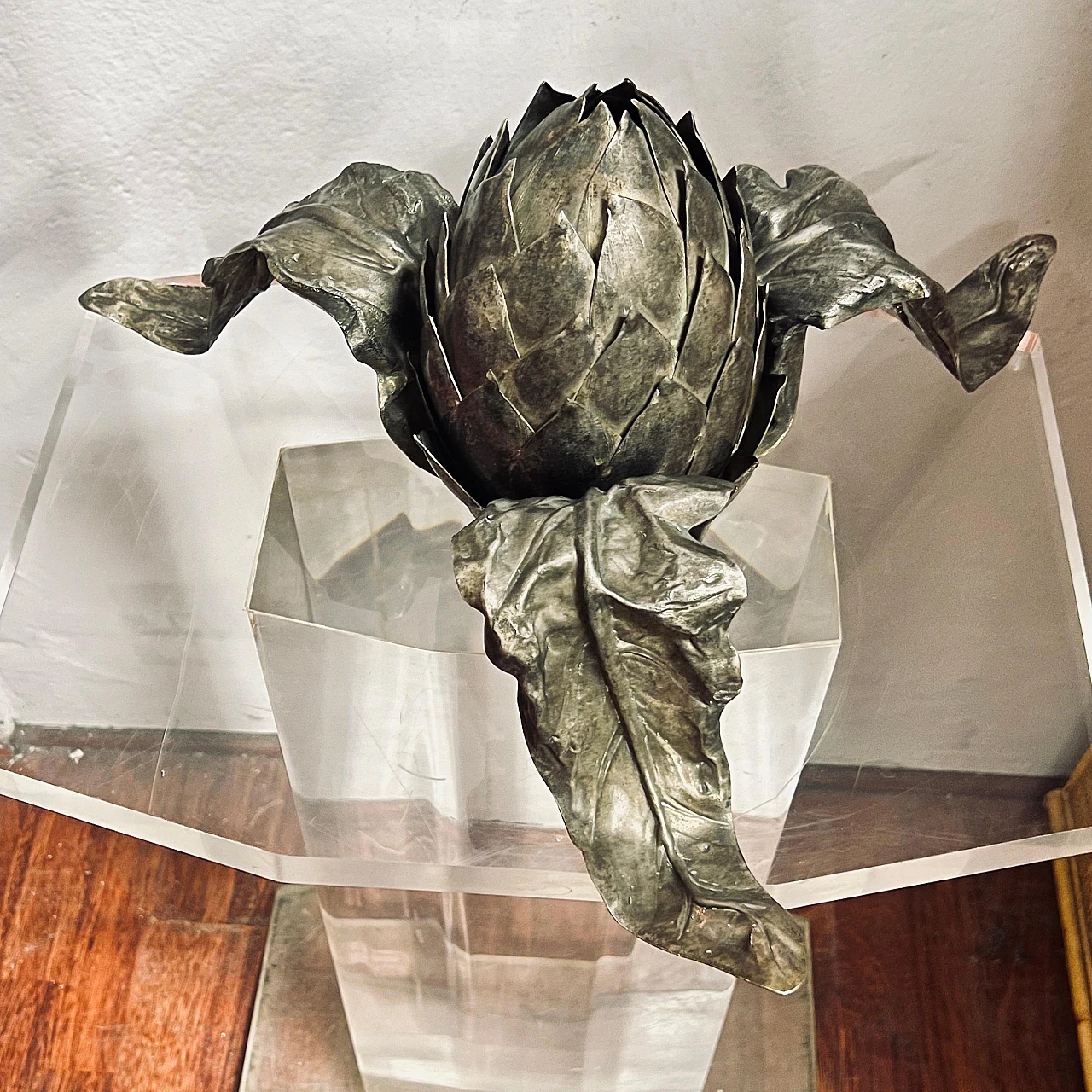 Artichoke-shaped centerpiece in copper by Franco Lapini, 1960s 1