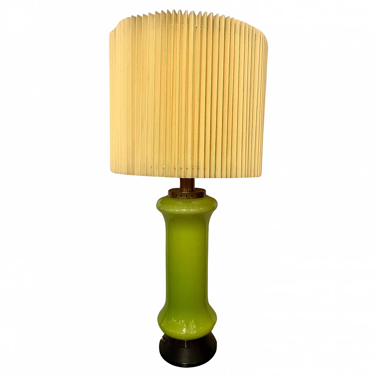 Green glass table lamp attributed to Stilnovo, 1960s 1