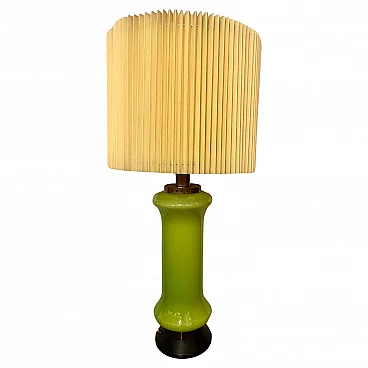 Green glass table lamp attributed to Stilnovo, 1960s