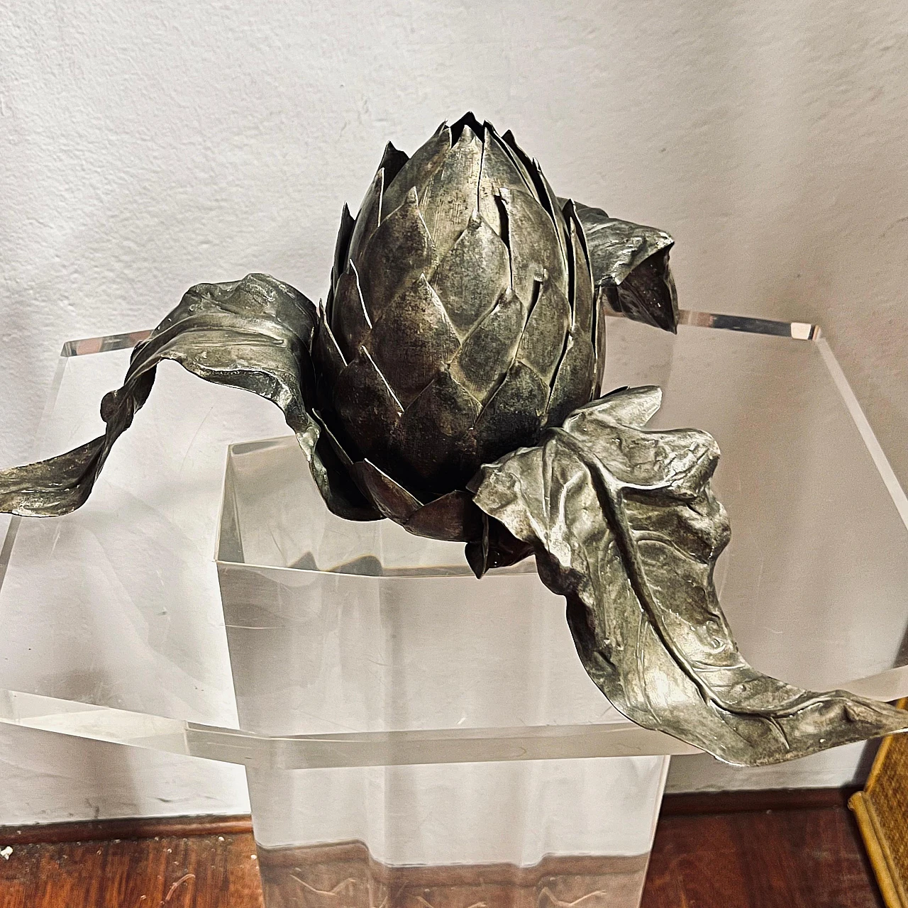 Artichoke-shaped centerpiece in copper by Franco Lapini, 1960s 4