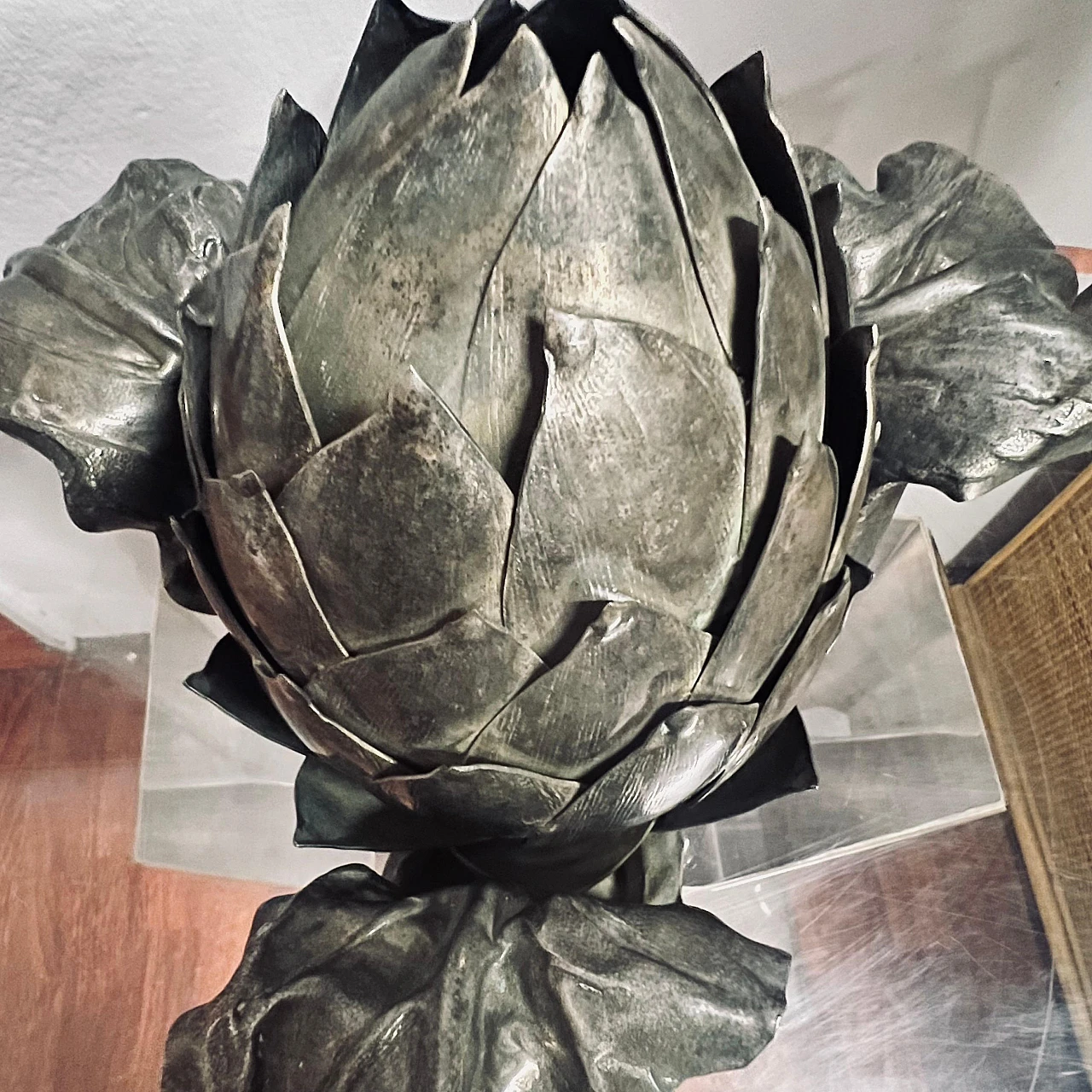 Artichoke-shaped centerpiece in copper by Franco Lapini, 1960s 9