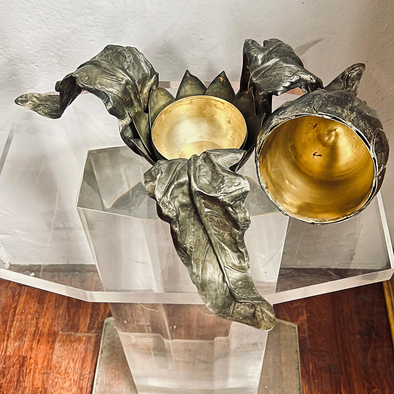 Artichoke-shaped centerpiece in copper by Franco Lapini, 1960s 11