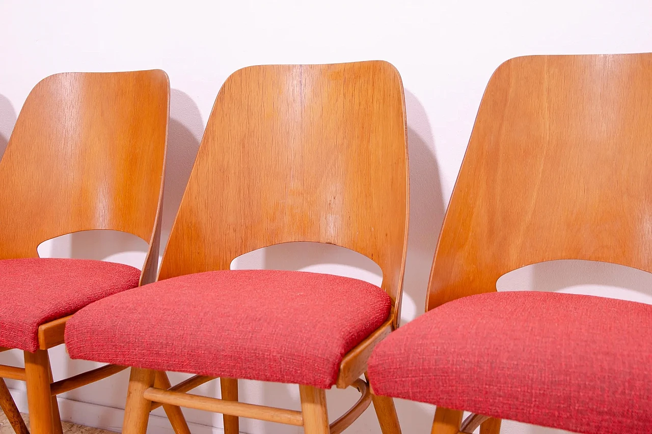 6 Bentwood dining chairs by Radomír Hofman, 1960s 14